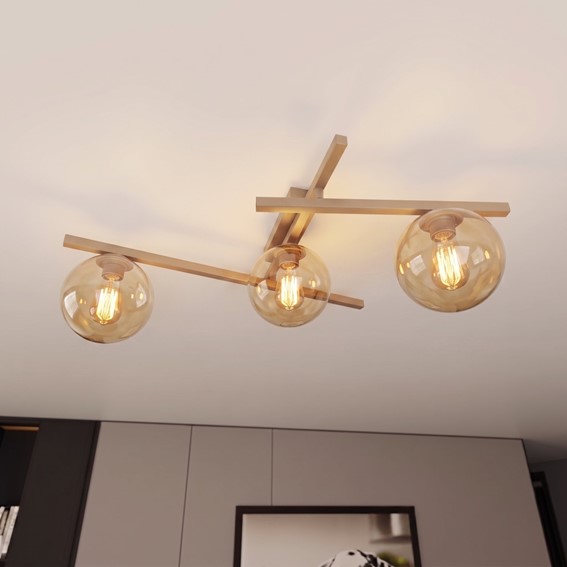 Lampa Sufitowa SMART 3 Beżowy/Miodowy