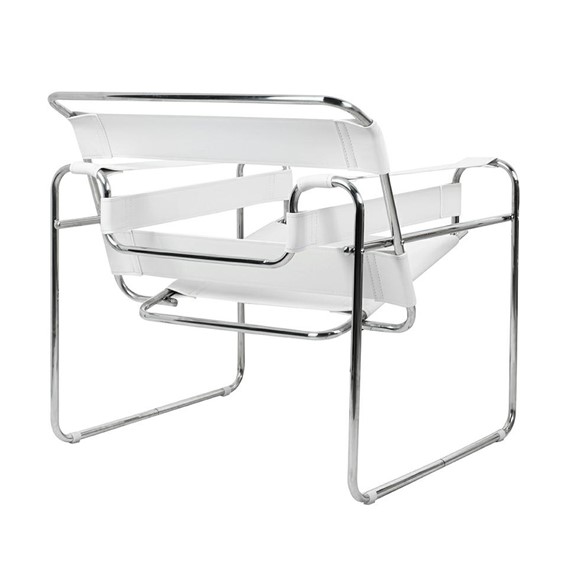 Fotel IVAN Biały/Chrom