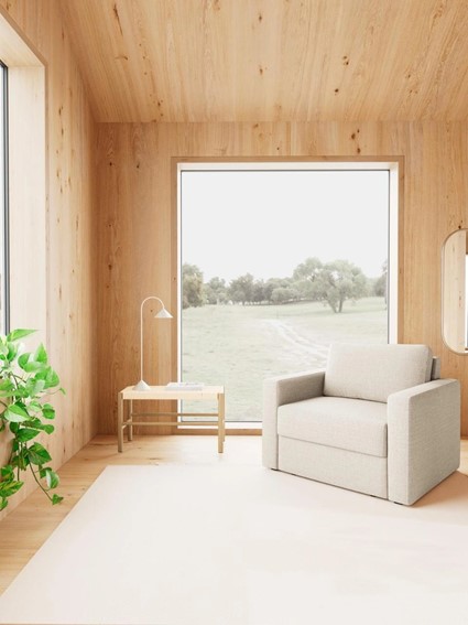 Fotel Rozkładany FLEURY Beżowy