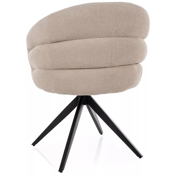 Krzesło ORES Jasny Beż/Czarny Mat