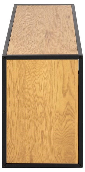 Półka Naścienna Seaford III 30x95x45 Dąb/Czarny