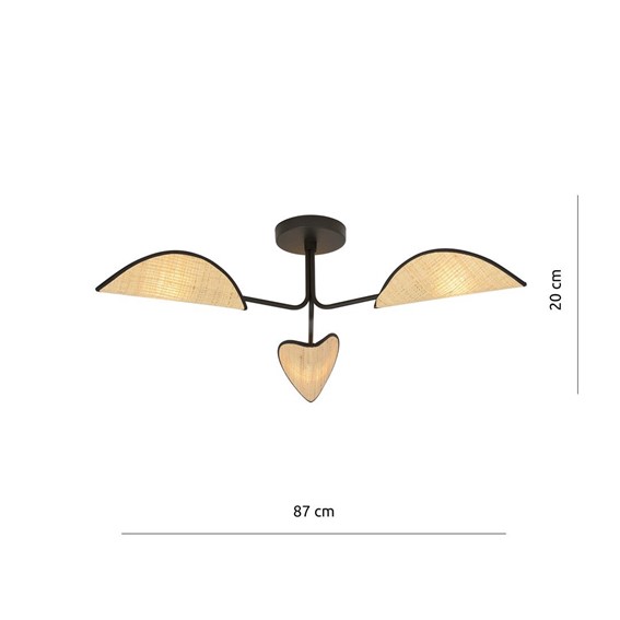 Lampa Sufitowa GOMEZ 3 Rattan