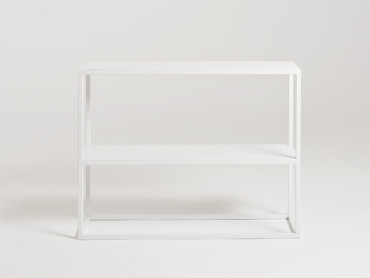 Konsola JULITA METAL 75-2F 100x30 Biały