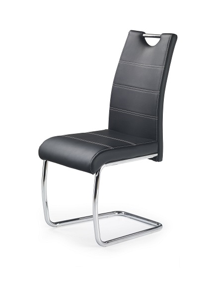 Krzesło K211 Chrom/Czarny Ekoskóra