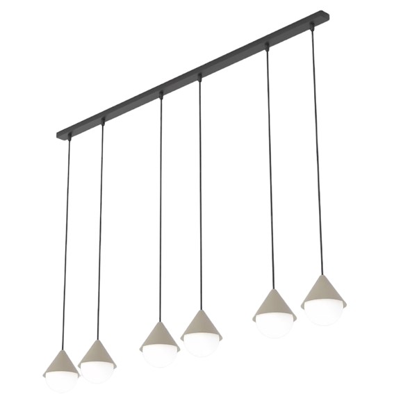 Lampa Wisząca GIRO 6 PREM Czarny/Beżowy