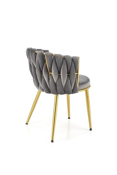 Krzesło K517 Złoty/Popielaty