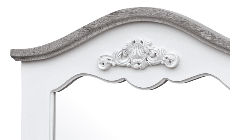 Lustro RIMINI WHITE RIW053 Biały/Brązowy