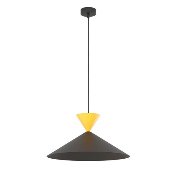Lampa Wisząca RALF 1M Czarny/Pomarańczowy