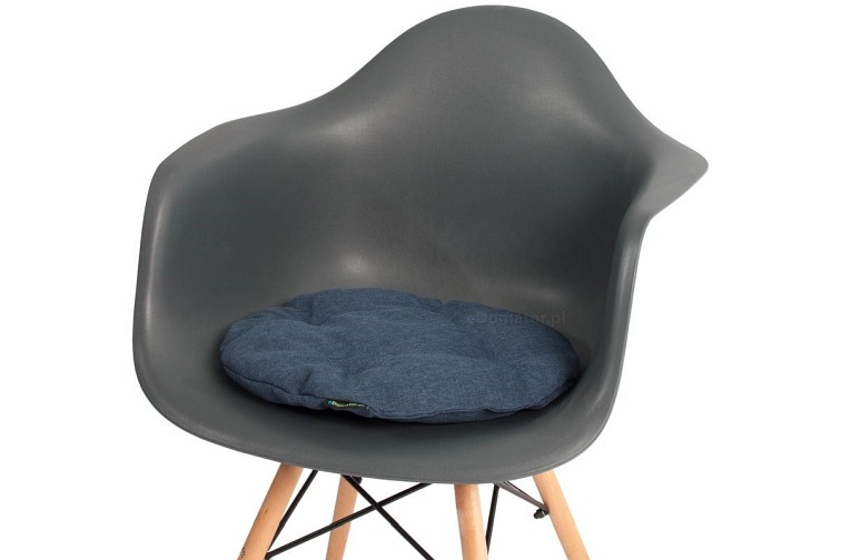 Okrągła Poduszka na Krzesło Ofelia 36cm Granatowy