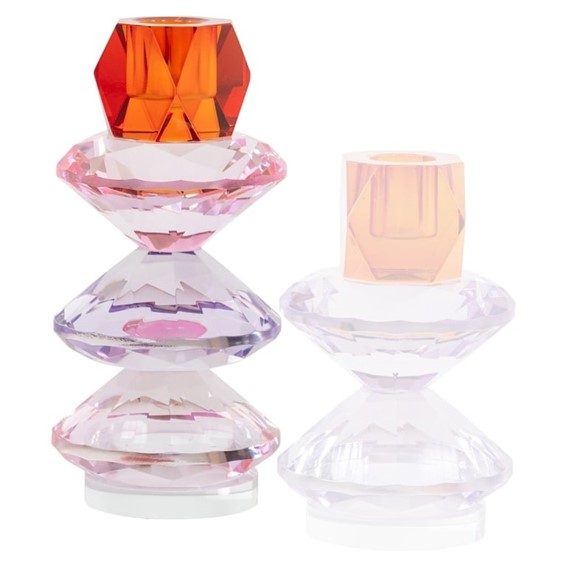 Świecznik YALENA L Różowy