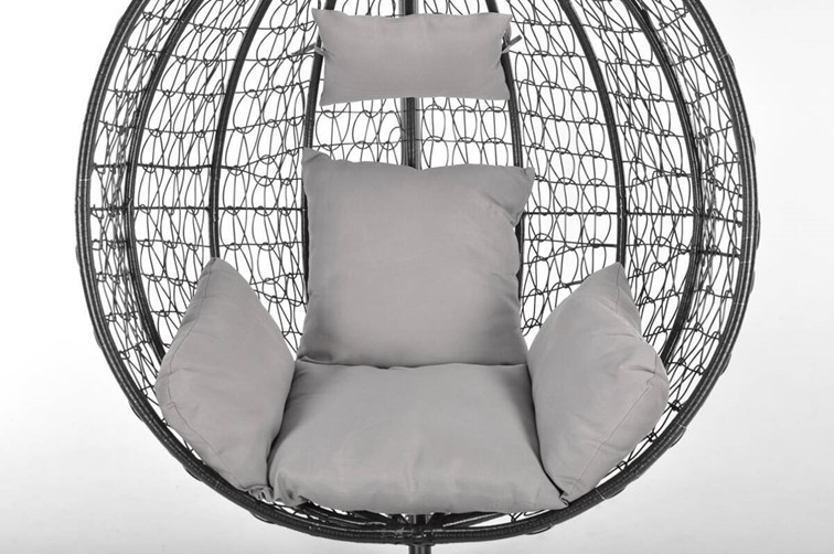 Fotel Wiszący BAHAMA Czarny/Szary