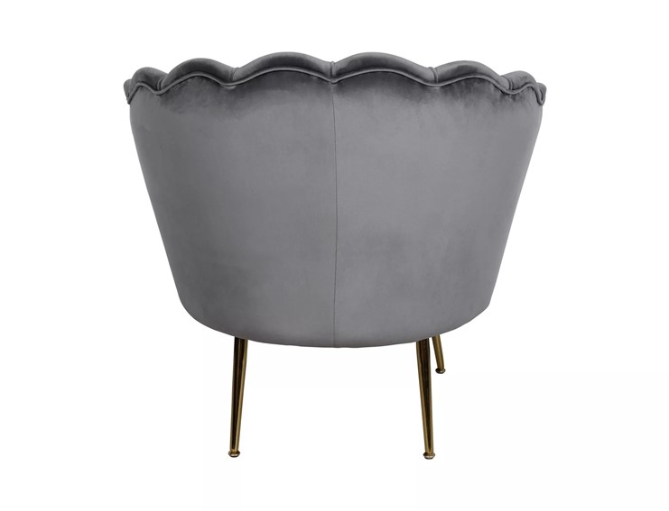 Fotel CAMELLIA 1 Velvet Szary/Złoty