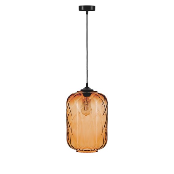 Lampa Wisząca AURELLA 1L Czarny/Brązowy