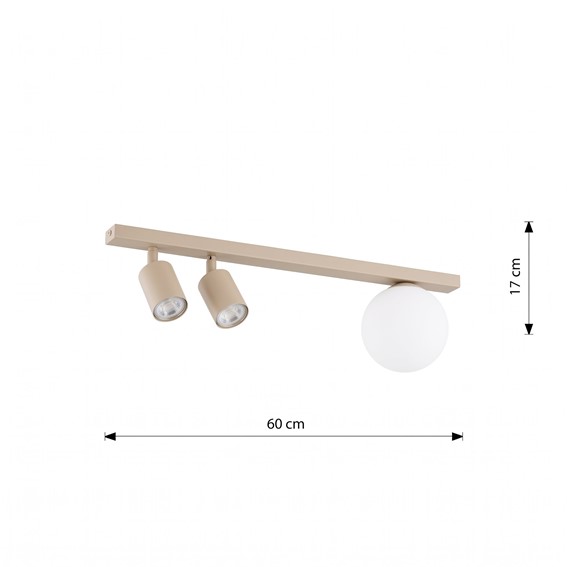 Lampa Sufitowa BASTER 3 Beżowy/Opal