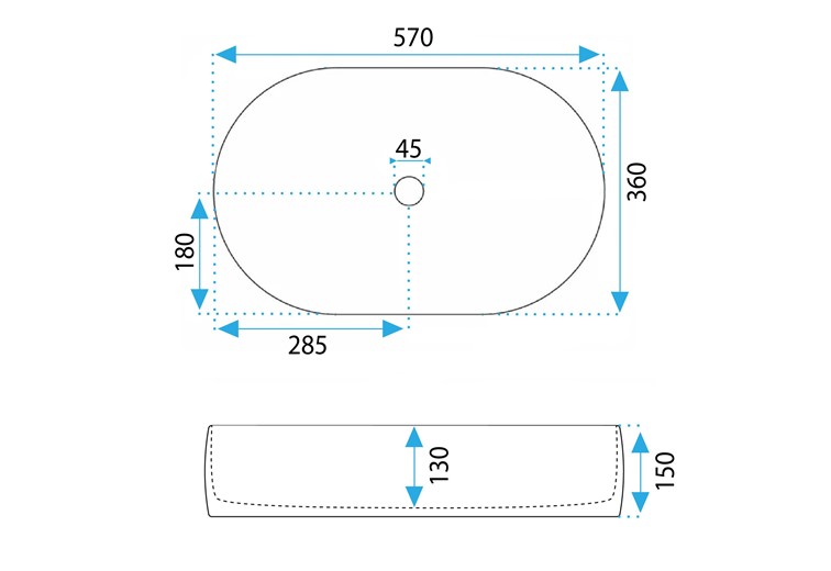 Umywalka Nablatowa ALMA Biały