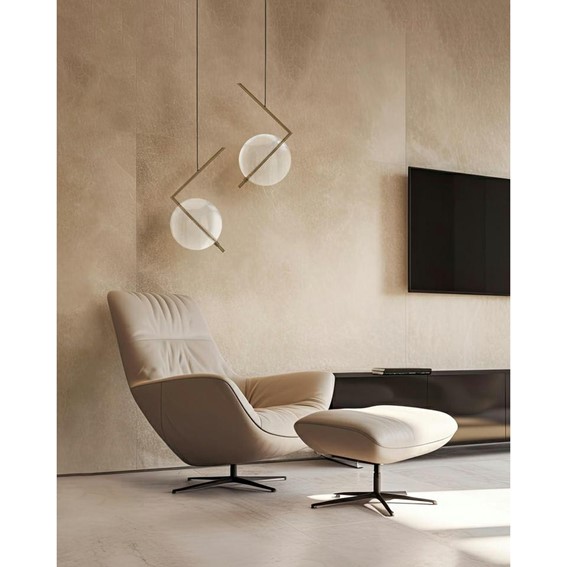 Lampa Wisząca ECHO Złoty/Transparentny