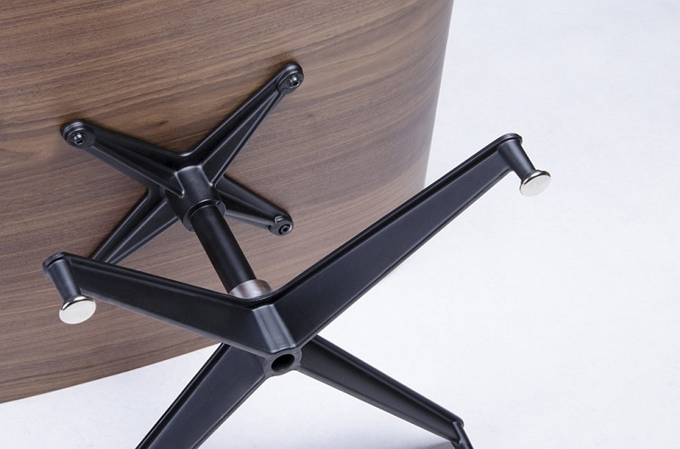 Fotel LOUNGE HM PREMIUM SZEROKI Z Podnóżkiem Czarny Skóra Naturalna