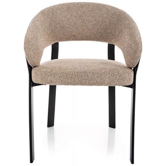 Krzesło NAGOJA Beż/Czarny Mat