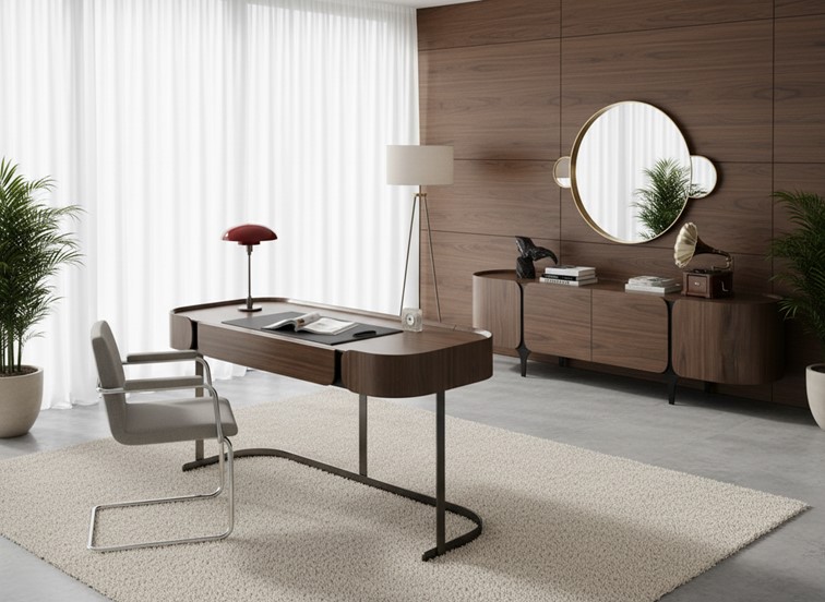 Biurko SILENO SE14 Brązowy