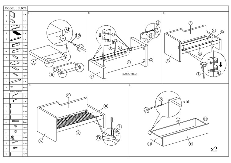 Łóżko ELIOT Velvet 120x200 Szary Tap.142