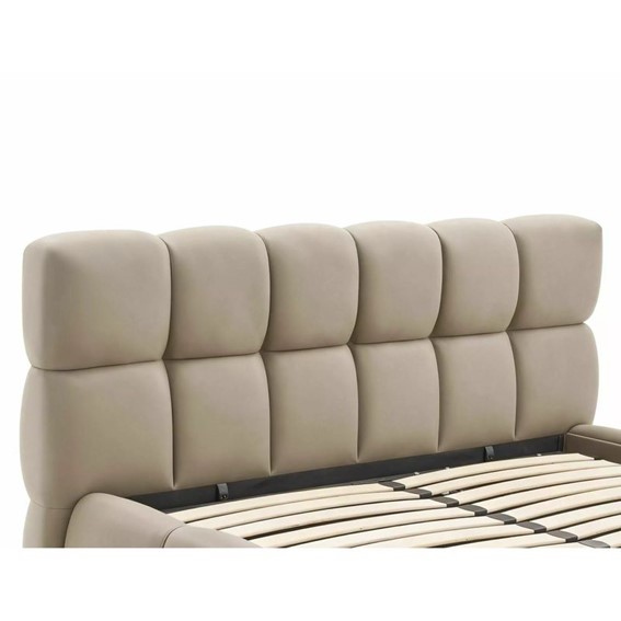 Łóżko PARMA Velvet 160x200cm Ciemny Beżowy