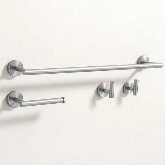 Komplet Wieszaków Łazienkowych ARI Nikiel Szczotkowany