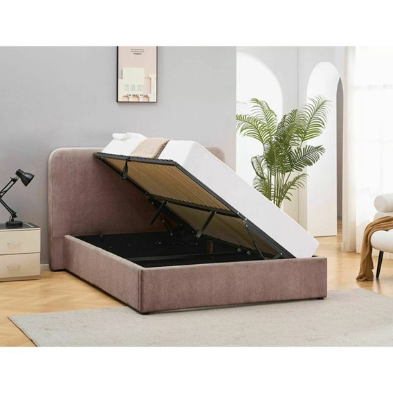 Łóżko LUMIA Raven 140x200cm Ciemny Beżowy