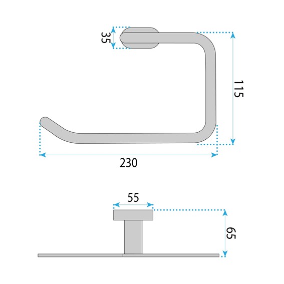 Wieszak Łazienkowy TIL 110 Czarny