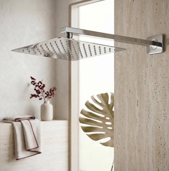 Ramię Do Deszczownicy Kwadratowe JS-9022 40cm Chrom