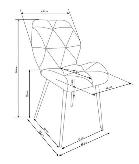 Krzesło K453 Czarny/Popielaty