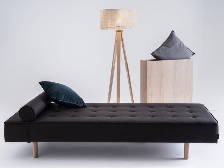 Leżanka TOPIC WOOD Karbon/Naturalny