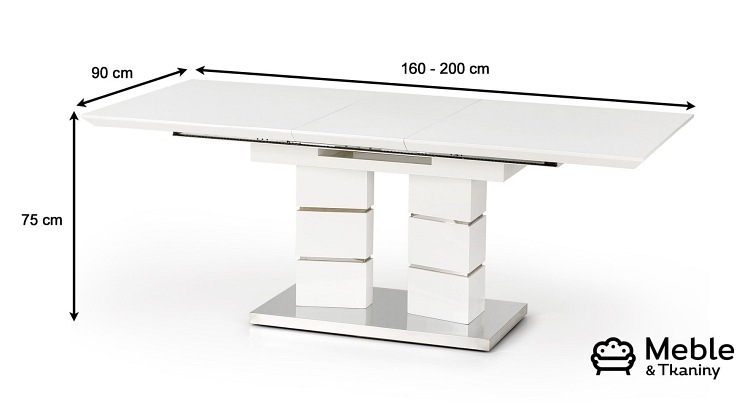 Stół Rozkładany LORD (200-160)x90 Biały