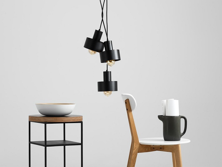 Lampa Wisząca Fay Koło 3 33x15x80 Czarny