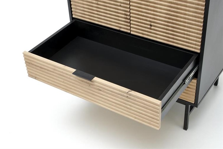 Szafa MURANO S1 Czarny/Dąb Artisan