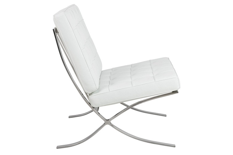 Fotel BARCELON PRESTIGE Biały Skóra Naturalna