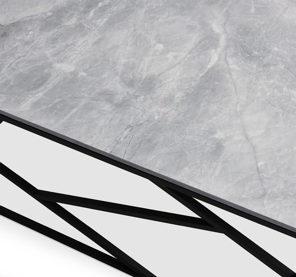 Ława UNIVERSE 2 Popielaty Marmur/Czarny