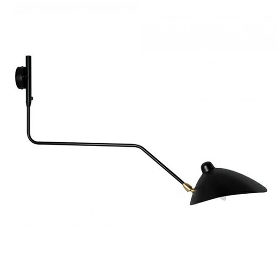 Lampa Ścienna RAVEN Czarny/Biały