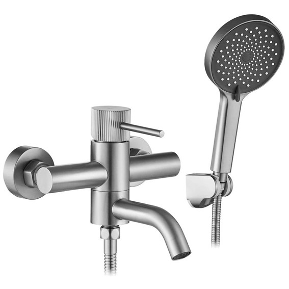 Bateria Wannowa LUNGO STRIPE Nikiel Szczotkowany