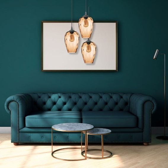 Lampa Wisząca ELURRA 1L Czarny/Brązowy