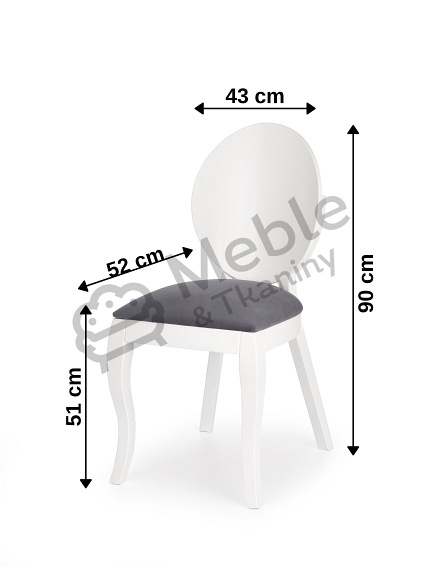 Krzesło VERDI Biało Popielate