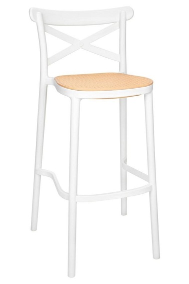 Krzesło Barowe Country Białe