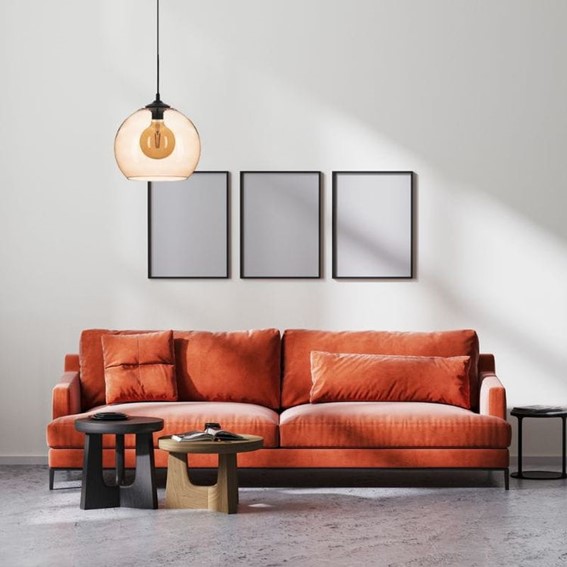 Lampa Wisząca LISIA 1S Czarny/Brązowy