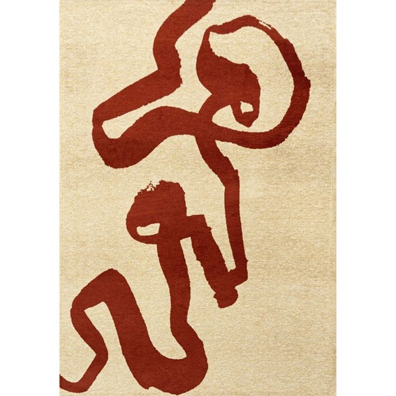 Dywan RIBBON RED 9847 140x200 cm Bordowy/Beżowy