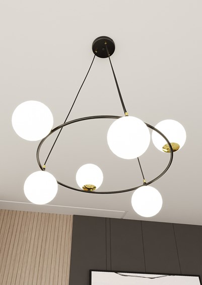 Lampa Wisząca AZURA 6 Opal