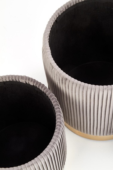 Zestaw Puf MONTY Popiel