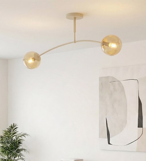 Lampa Sufitowa PREGOS 2 Beżowy/Miodowy