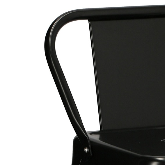 Hoker PARIS BACK short 66cm czarny insp. Tolix