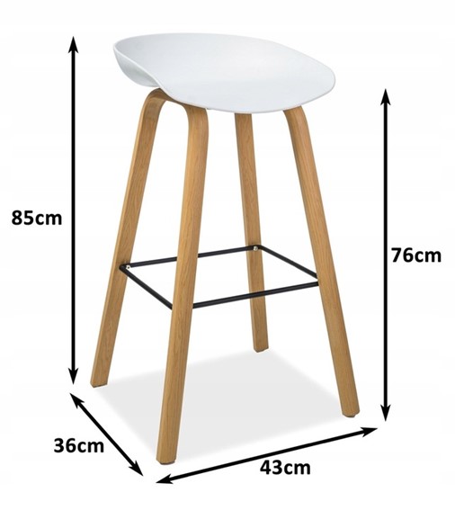 Hoker STING Dąb/Biały