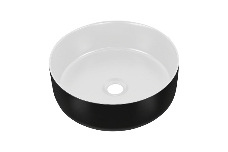 Umywalka łazienkowa Simple 8 6259 Czarny/Biały