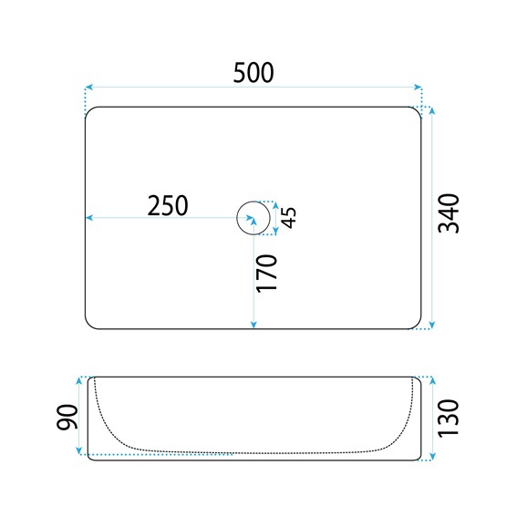 Umywalka Nablatowa FIORELLA Biały